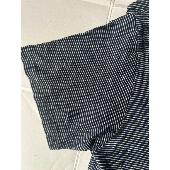 La Paz Portugal Men’s 100% Linen T-Shirt Short Sleeve size XL Striped - Picture 6 of 9